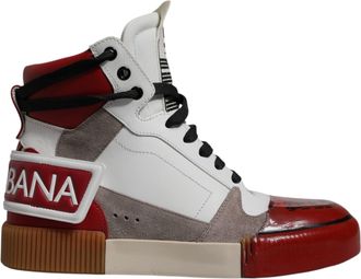 Dolce & Gabbana Multicolor Leather High Top Sneakers Mens Shoes