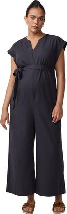 Ingrid & Isabel Arlo Maternity Black Woven Jumpsuit at Nordstrom, Size X-Small