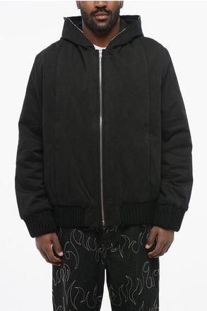 AIREI Cotton Padded Jacket with Hood and Knit Edge size L