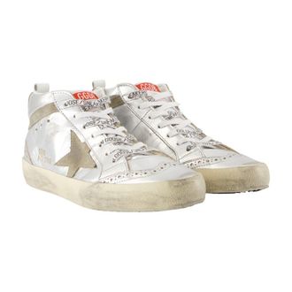 Golden Goose Mid Star Sneaker - Silver