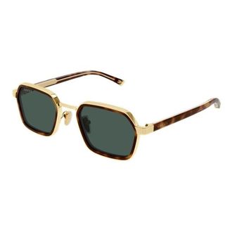 Gucci Zonnebril met vierkant montuur - Heren - Accessoires - Bruin - Maat: 51 MM