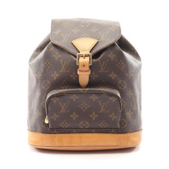 Louis Vuitton Brown Monogram Coated Canvas Leather Backpack (Pre-Owned)