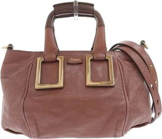 Chlo&eacute; Pre-owned Handbags, female, Brown, Size: ONE SIZE Pre-owned Brown Leather 2Way Handbag