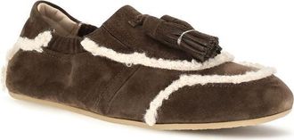 Fratelli Rossetti Suede Tassel Flat - Brown