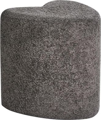 Beliani Puf Chenilla Gris oscuro