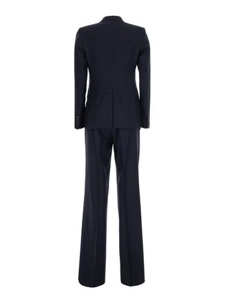 Tagliatore Womens Double-Breasted Suit Blue Trouser Suits