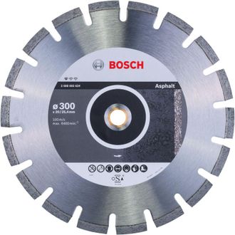 Bosch 2 608 602 624 - Disco Tronzador De Diamante Standard For Asphalt - 300 X 20/25,40 X 2,8 X 10 Mm (pack De 1)