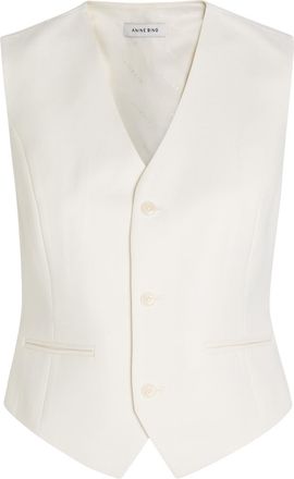 Anine Bing Mario Woven Vest - Ecru - S (UK8-10 / S)