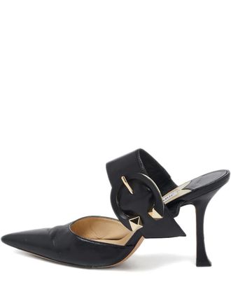 Jimmy Choo London 100mm leather mules - Black