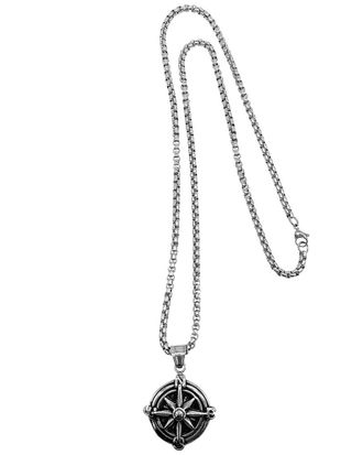 Adornia Adornia Stainless Steel Compass Chain Necklace