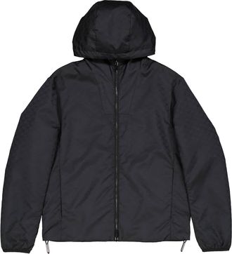 Emporio Armani Jacquard Monogram Hooded Nylon Blouson Jacket