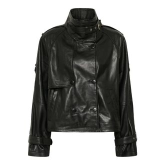 Gestuz Amida GZ Leather Jacket - Jackets - Mujer - Negro - L