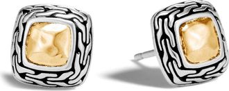 John Hardy Heritage Stud Earrings in Silver And Gold at Nordstrom