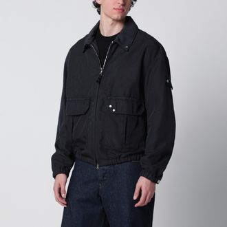 Stone Island Coach jacket with water-repellent finish in Oxford nylon in blue