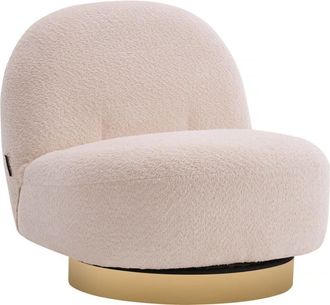 Habitat & Jardin Sillón contemporaneo madera blanco 76 x 80 x 74 cm