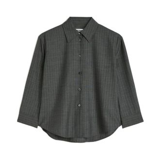Jil Sander Dames, Blouses & Shirts, Grijs, Maat: S Wol