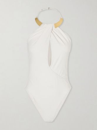 SIMKHAI Costume Da Bagno Cut-out Con Decorazione Bindi - Bianco