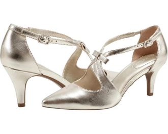 Bandolino Zeffer Pump Womens Natural Pointed Toe Kitten Heel HTAT1252