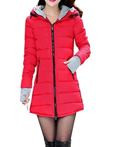 Manteau Femme Hiver Longue Doudoune Chaude - Parka Imperméable Avec Capuche Fourrure - Taille Ajustable