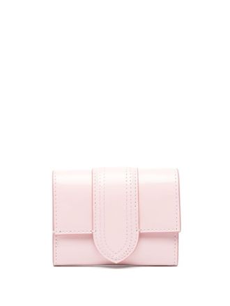 Jacquemus Le Compact Bambino leather wallet - women - Calf Leather - OS - Pink