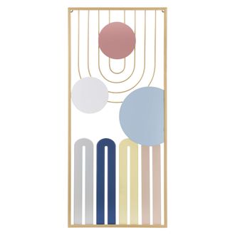 Dmora Cuadro Alfeo, Figuras Geom&eacute;tricas, Estructura De Metal, 37x84h Cm Multicolor
