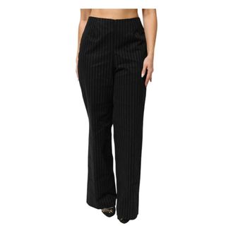 Bencivenga Wide Trousers, female, Black, Size: 3XL High Waist Straight Pants