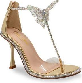 Chase + Chloe by Intouch Footwear Rhinestone Butterfly Sandal in Gold Metallic at Nordstrom Rack, Size 6.5