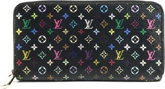 Louis Vuitton Black Noir Monogram Multicolore Long Wallet (Bi-Fold) (Pre-Owned)