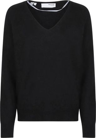 Selected wool jumper - women - Alpaca Wool - S - Black