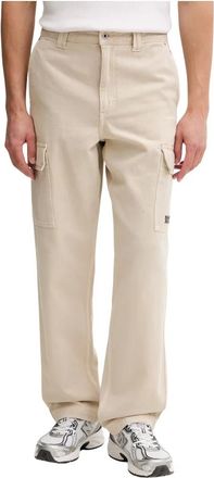 Karl Lagerfeld Cargo Broek - Heren - Straight fit broeken - Beige - L - Katoen - Broeken