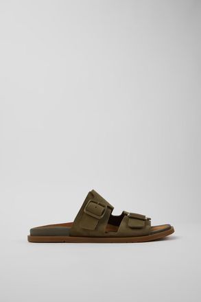 Camper Mens Lluc Suede Sandals In Green
