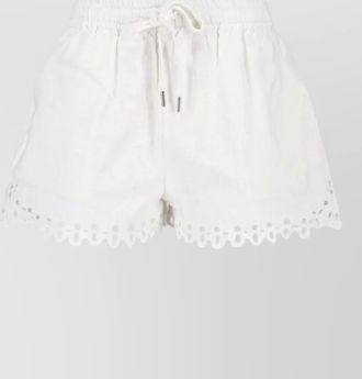 Isabel Marant straight shorts scalloped hem side pockets