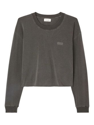 American Vintage Pymaz long-sleeved logo sweatshirt - Grey