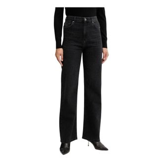 Twinset Jeans met strass steentjes - Dames - Jeans - Zwart - Maat: W27 Katoen