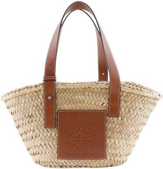 Loewe Pre-owned Tote Bags, female, Brown, Size: ONE SIZE Pre-owned Raffia Shoulder Bag