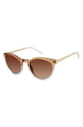 Isaac Mizrahi New York 52mm Round Sunglasses in Brown at Nordstrom Rack