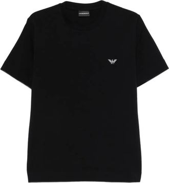 Emporio Armani T-shirt con applicazione logo - Nero