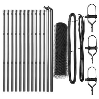 Berkfield Home Hexagon Fence Grey 0, 6x25 m Steel