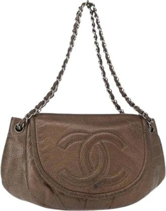 Chanel Pre-owned Shoulder Bags, female, Brown, Size: ONE SIZE Pre-owned Vintage Shoulder Bag