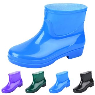 Generic Womens Garden Boots Short Womens Waterproof Rain Boots Slip On Wellington Boot Outdoor Multifunctional Ankle Shoes Ladies Short Chelsea Booties Lighti