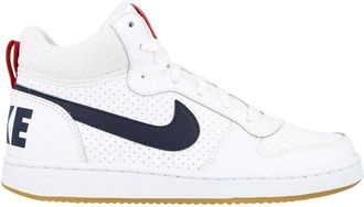 Nike Kinderen/Kinderen Court Borough Leather Mid Cut Trainers (Wit, Zwart, Rood)