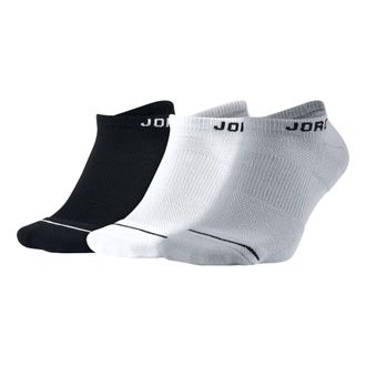Nike Jordan Mens Air Jordan Solid Color Logo Jacquard Socks 3 Pairs Black / Gray / White SX5546-018