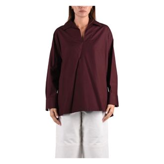 Max Mara Blusa de popelina Cristel - Blouses & Shirts - Mujer - Rojo - 2XS