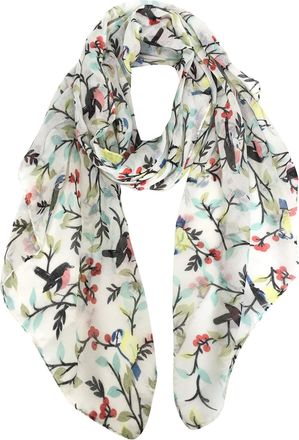 World of Shawls New Butterfly Print Ladies Celebrity Style Scarves Maxi, Scarf, Wrap, Sarong, shawls (New Ivory Cream ( MCRN1))