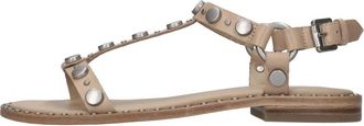 Ash Prisma Soft Platte Sandaal - Dames - Sandalen - Beige - 41 EU - Leer - Schoenen