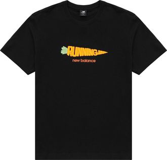 New Balance Running Graphic Tee Asia Sizing Black Orange AMT31331-BK