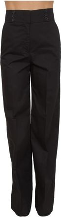 Nenette Pantalone - Dames - Wijde Broeken - Zwart - XS - Katoen - Broeken
