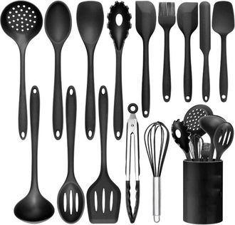 OEM Cuchara - Esp&aacute;tula - Juego De Utensilios De Cocina En Silicona Flexible - Para Sartenes Antiadherentes - 15 Piezas