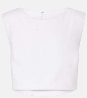 Poss&eacute; Martina cropped linen top