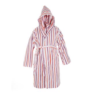 KASANOVA Accappatoio cotone righe fucsia arancio